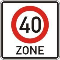 Schild zum 40. Geburtstag Zone Anfang 40 Verkehrsschild  