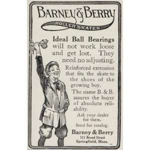  Barney & Berry Roller Skates Boy   Original Print Ad