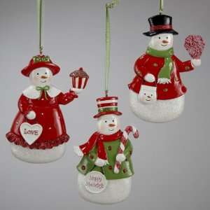 Club Pack of 12 Snowman Happy Holidays Party Christmas Ornaments 3.75