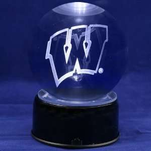 Wisconsin Badgers Team Logo Laser Globe 