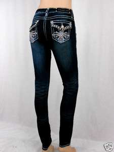 La Idol Skinny Jeans Rhinestone Cross Bold Stitch.13,15  