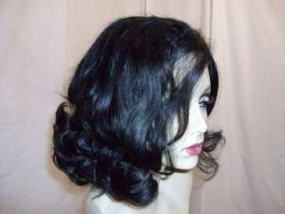   Wigs Wig VICTORIA BLACK 1B, Size Average, NEW Human Hair  