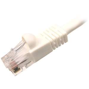    25 Snagless Molded Boot Cat6 Patch Cable   White Electronics