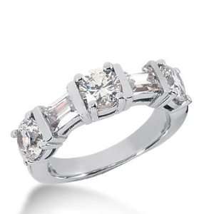  Diamond Wedding Ring 2 Straight Baguette 0.30 ct Total 0 