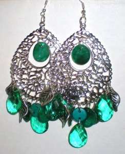 Filigree Teardrop Dangles Abalone Shells Beads & Leaf Charms * U Pick 