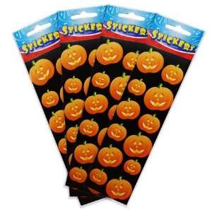  Halloween Jack o Lantern Stickers:: 12 pack Thats 144 