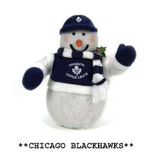   Blackhawks Fiber Optic Snowman Christmas Decorations: Home & Kitchen