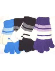   pairs of multicolor stripped magic gloves for children ages 5 14 years