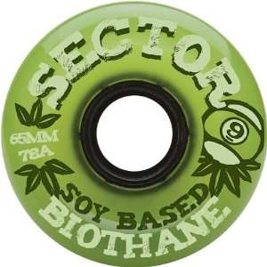 Sector 9 Biothane Formula 65mm 78a Skateboard Wheels w/ Free B&F Heart 