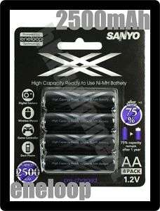 Sanyo ENELOOP XX Rechargeable 2500 mAh AA Battery x16  