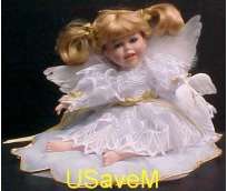 Large Porcelain Angel Babys Dream Doll  