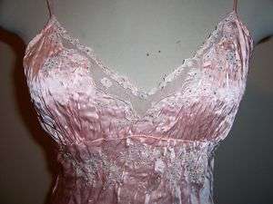 CAMISOLE PINK BEADED METALLIC EMBROIDERY SILK S M L NWT  