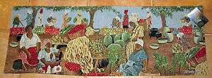 Market Place African American Tapestry Table Runner ~ Annie Lee 