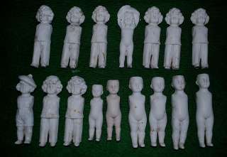 16 antique german bisque doll bodies with head  
