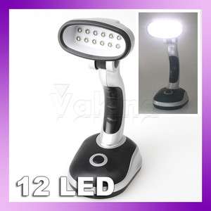  New Flexible Super Bright 12 LED Portable Desk Lamp Light Torch  