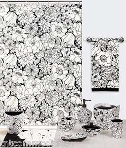   & White Floral Bath Accessories Bathroom Collection ~ Choice  