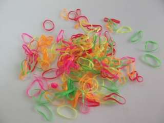 100 Pcs Colors Mini Plastic Baby Girl Hair Elastics Tie  