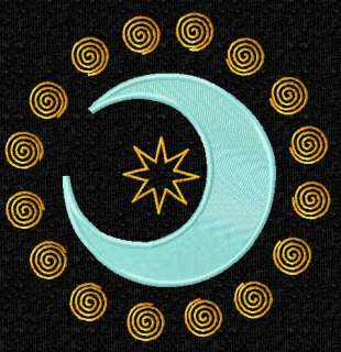 Space Stars,Moon and Sun Machine embroidery designs set  