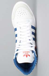 adidas The Top Ten Hi Sleek W Sneaker in Red White and Blue 