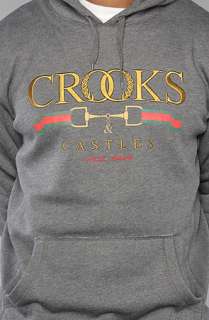 Crooks and Castles The Mens Knit Hood PulloverHi Luxe in Charcoal 