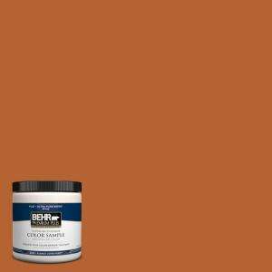 BEHR Premium Plus 8 oz. Caramelized Orange Interior/Exterior Paint 