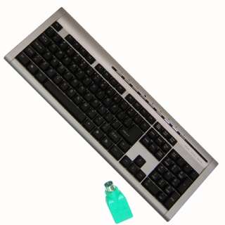 Slim Multimedia Computer PC Keyboard w/9 Hot Keys PS2  