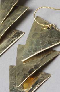 Accessories Boutique The Hammered Triangle Earring in Gold 