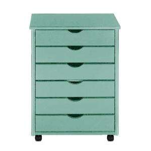 Home Decorators Collection Stanton 26 in. H Blue 6 Drawer Wide Storage 
