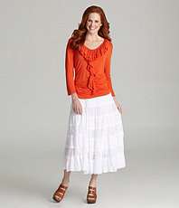 Reba Cascading Ruffle Knit Top & Lace Tiered Skirt $40.80 $118.00