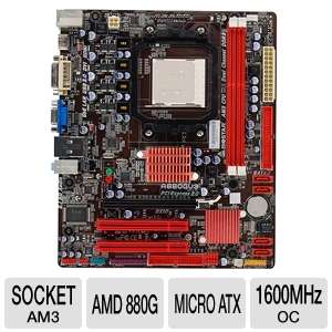 Biostar A880GU3 AMD 880G Socket AM3 Motherboard and AMD Phenom II X2 