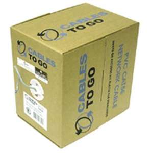 Cables To Go 500 Foot 350Mhz Cat5e Solid UTP RJ 45 Cable   White at 
