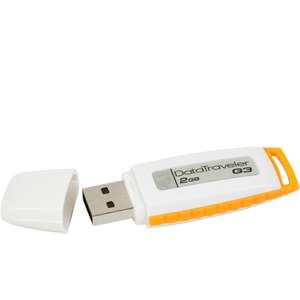 Kingston DTIG3/2GBZ DataTraveler G3 USB Flash Drive   2GB at 