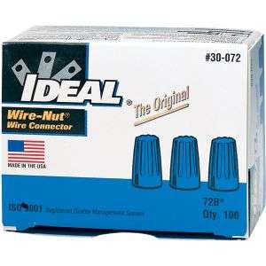 IDEAL 30 072 72B® Blue Wire Nut® Wire Connector (Box of 100) at 