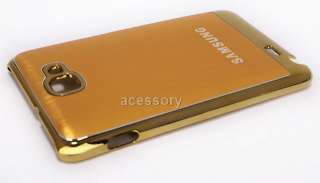 Gold Aluminium Deluxe Tasche Hülle Etui für Samsung Galaxy Note 