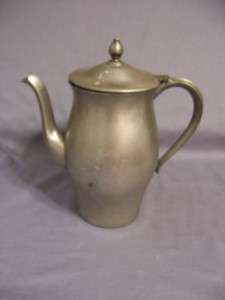 Vintage Pewter Coffee Pot Hinged Lid INTERNATIONAL PEWTER 6 cup 