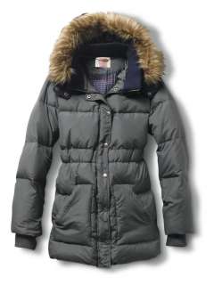 Quiksilver Womens Open Road Parka Jacket Fur Coat Gray/navy $159.50 