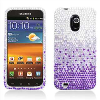 Purple Waterfall Bling Cover Case For Samsung Galaxy S II Epic Touch 