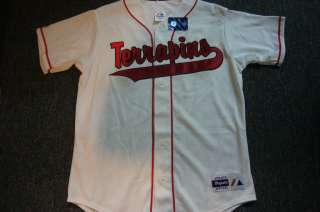 Majestic MARYLAND TERRAPINS Baseball Jersey WHITE Brand New LARGE 