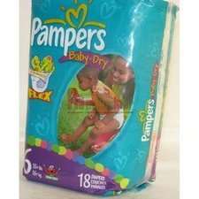 PAMPERS BABY DRY DIAPERS, SIZE 6, 18 COUNT  