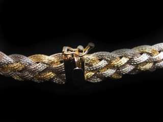 Ladies 14K Yellow & White Gold Necklace & Bracelet Set  