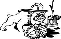   Dog Vinyl Sticker Decal Truck Dodge Chevy Ford firefighter company
