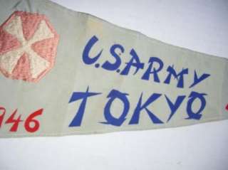 1946 US ARMY TOKYO JAPAN SOUVENIR PENNANT  