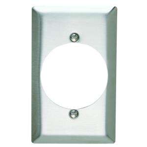 Pass & Seymour/Legrand 1 Gang Stainless Steel Single Outlet Wall Plate 