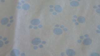   One Year Dog/Puppy Paw Print Receiving Flannel Baby Blanket  