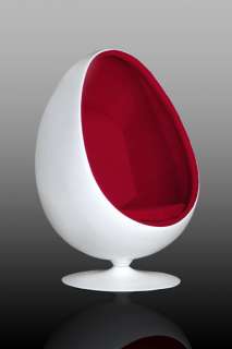 Design Lounge Sessel Sitzei Space Egg Weiss Rot MIB  