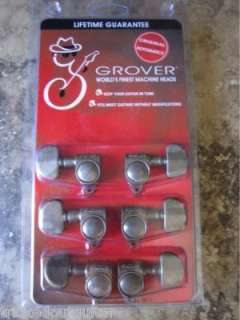 GROVER ROTOMATIC 102N NICKEL TUNING KEYS RELIC AGED 3+3  