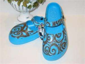 STARRY NIGHT~ WOMENS CLOGS SANDALS SHOES SIZE 7 BLUE  