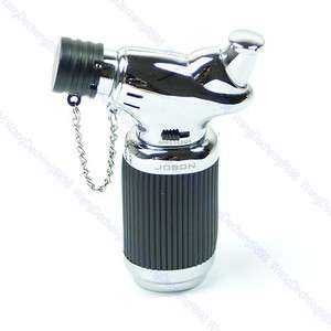Giant Torch Cigarette Lighter with Cigar Punch Silver  