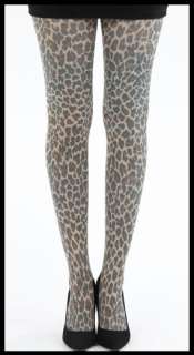 Tights Leggings Leopard Print Opaque Punk Rockabilly  