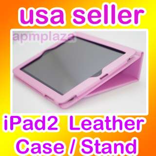   Leather Cover Case Pouch With Stand for Apple iPad 2 wifi/3g smart